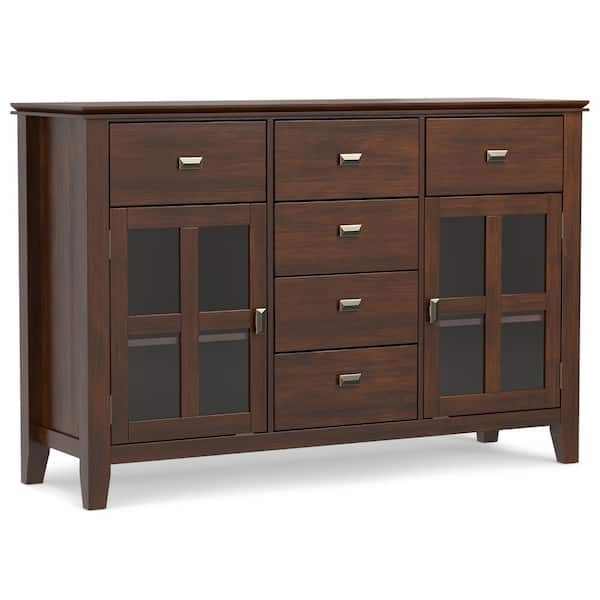 Craftsman Sideboard with Russet Brown Cross Buck Overlays