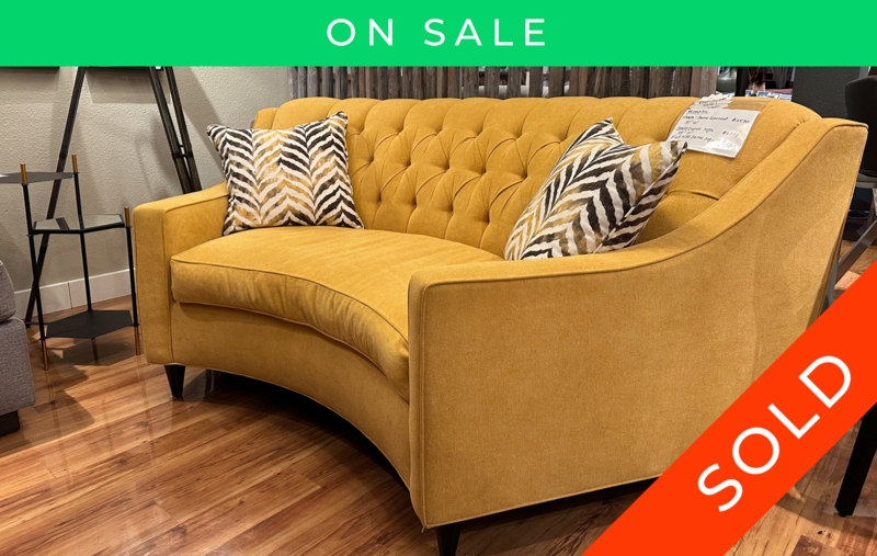Curved Sofa Boucle Texture Sculptural Silhouette Organic Modern Living Room
