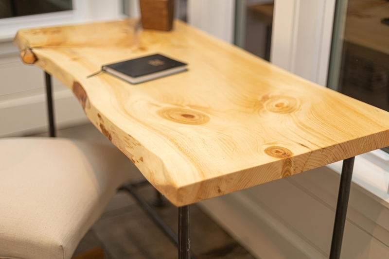 Desk Live Edge Top Industrial Pipe Legs Rustic Home Office