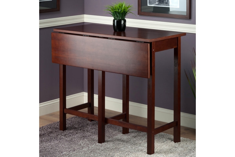 Dining Set Narrow Counter Height Wood and Metal Backless Stools