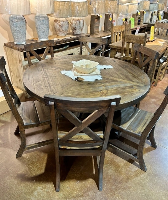 Dining Set White Tabletop Gray Upholstery Tapered Wood Legs Round