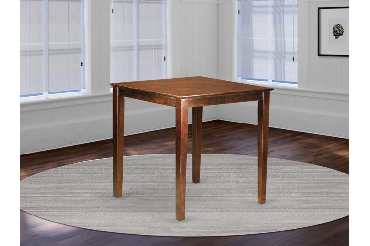 Dining Set Wood Square Counter Height with Backless Stools