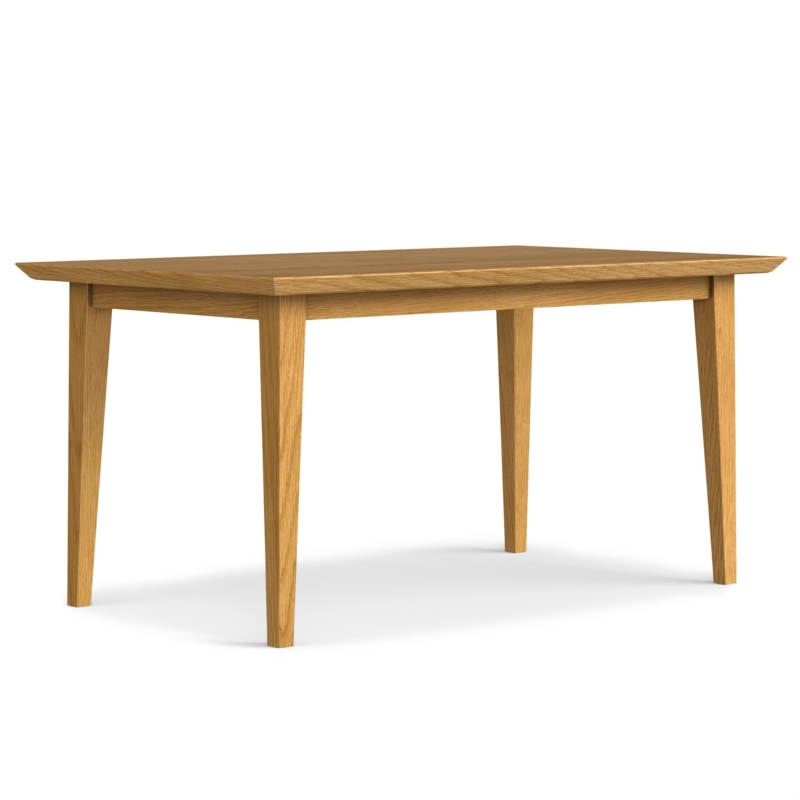 Dining Table Beveled Edges Tapered Legs Mid-Century Dining Table
