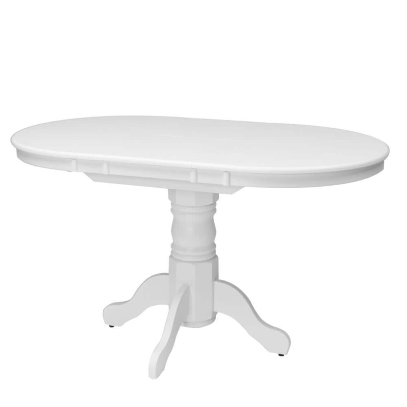 Dining Table Classic Oval Extendable Turned Pedestal Base Cottage Style
