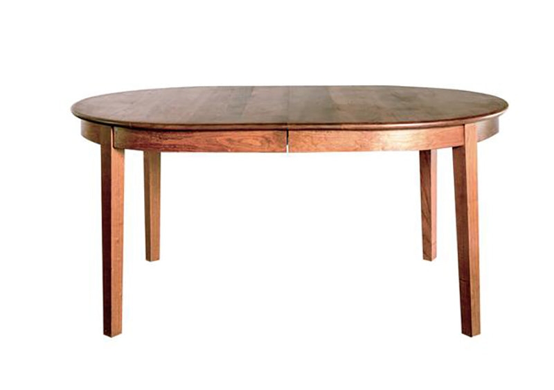 Dining Table Oval Wood Dining Table Warm Brown Tapered Legs Shaker Style