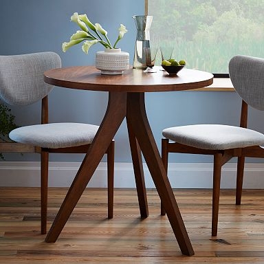 Dining Table Round Tripod Base Mid Century Wood Nook Ideas