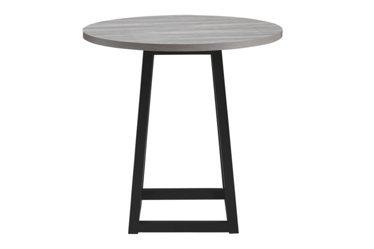 Dining Table Round Wood Counter Height Set with X-Base Stools