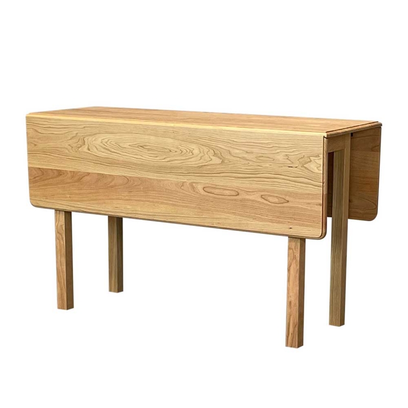 Drop Leaf Table Natural Honey Wood Cathedral Grain Solid Wood Table