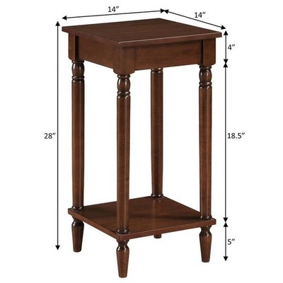 End Table Turned Legs Tall Narrow Profile Traditional Turned Leg Table