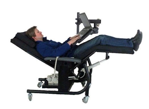 Ergonomic Workstation Zero Gravity Laptop Mount Mobile Frame Black.