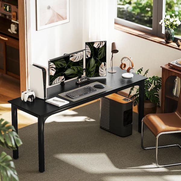 Extra Wide Computer Desk 70 Inch with Arched Metal Supports