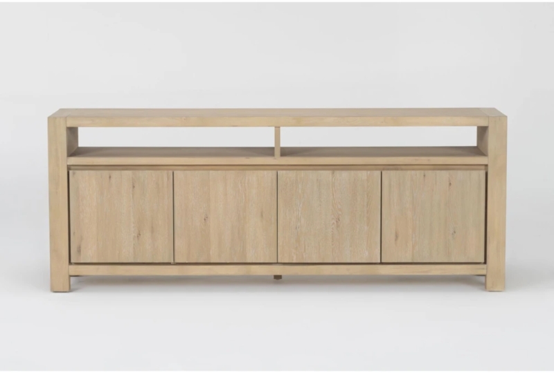 Extra Wide Media Console with Four Door Cabinet Storage