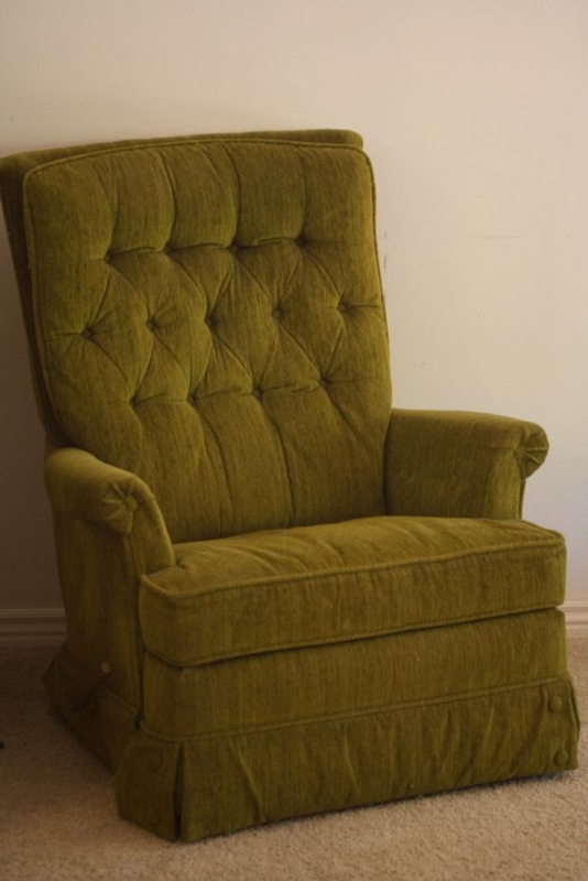 Funky green retro recliner chair - - mcm/modern/vintage/Art Deco