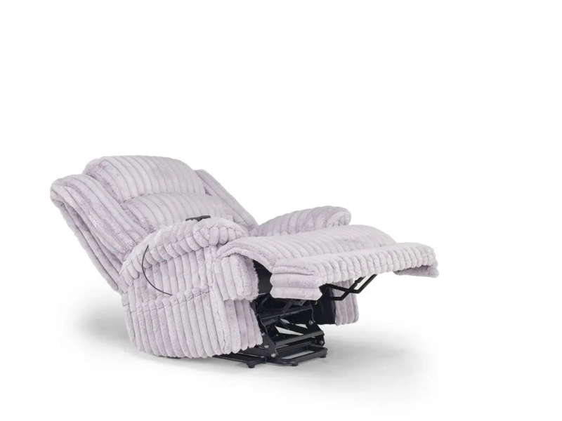 Lift Chair Plush Ribbed Fabric Wired Remote Control