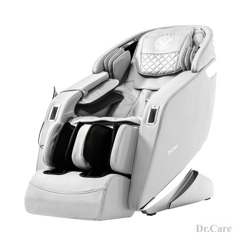 Massage Chair Grey Capsule Silhouette Diamond Quilted Headrest