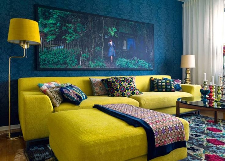 Maximalist L-Shaped Sectional Sofa with Upholstered Fabric and Deep Seat