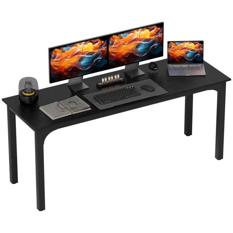 Minimalist Writing Desk with Extra Wide Surface for Dual Monitors