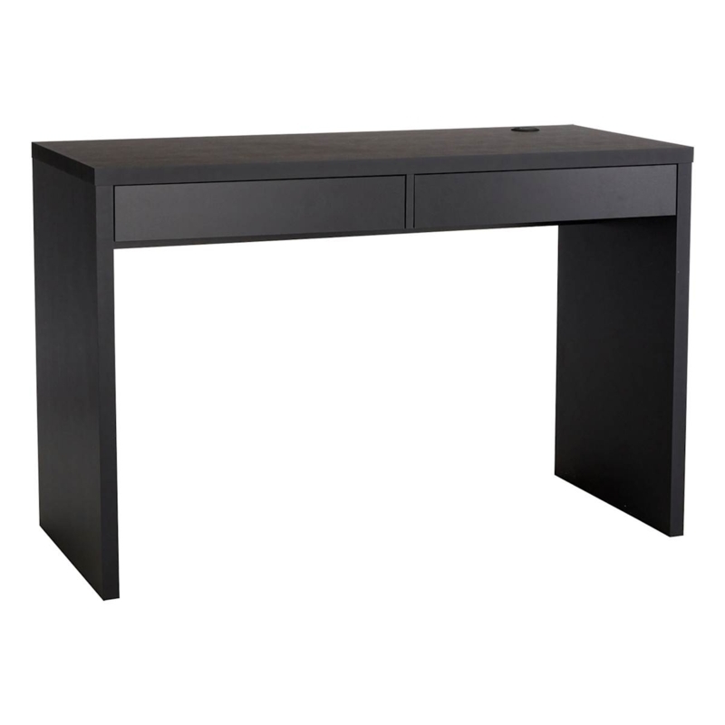 Minimalist Writing Desk with Handleless Drawers and Solid Panel Base