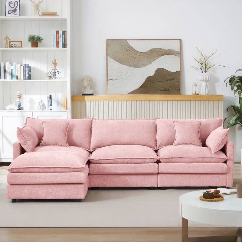 Modular Sectional Sofa Cloud Cushion Design Low Profile