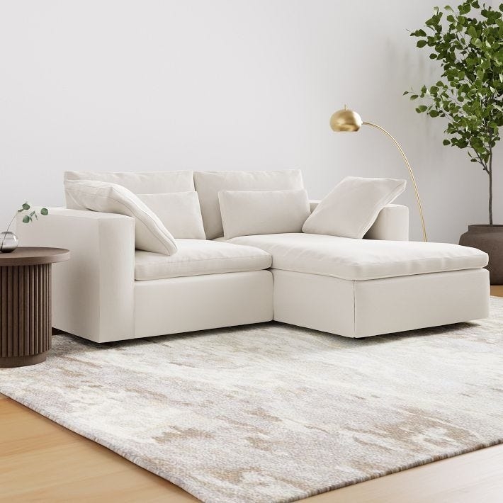 Modular Sectional Sofa with Deep Seating & Low Profile Design