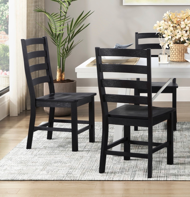 Monochromatic Dining Set with Clean Lines and Wood Tones