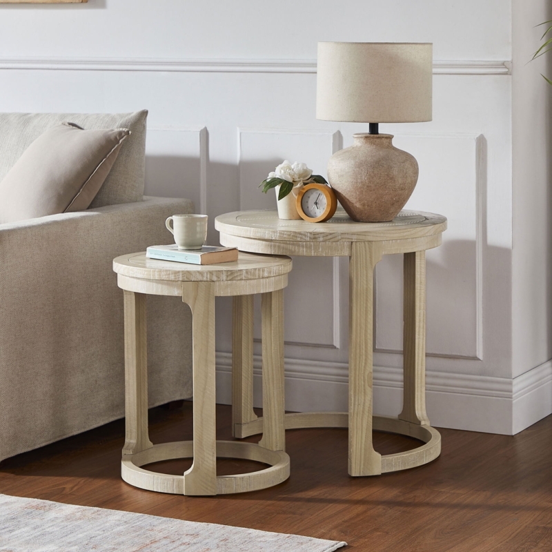 Narrow Rustic Wood End Table with Single Drawer and Lower Shelf
