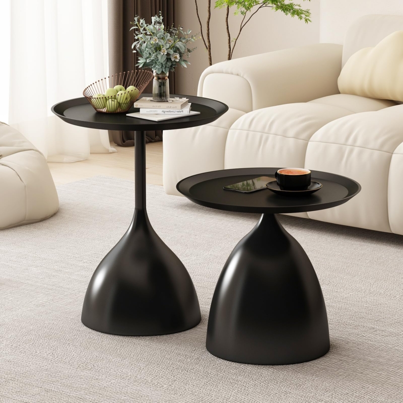 Nesting Tables Trumpet Pedestal Base Round Set