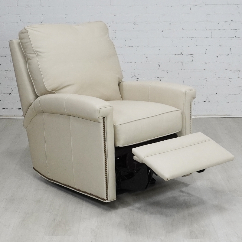 Niailhead Trim Armchair Cream Power Recliner Leather-Like