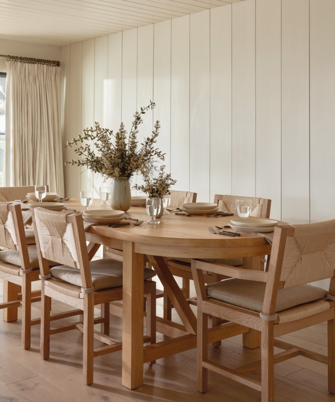 Oval Dining Table Chunky Legs Organic Modern Farmhouse Style