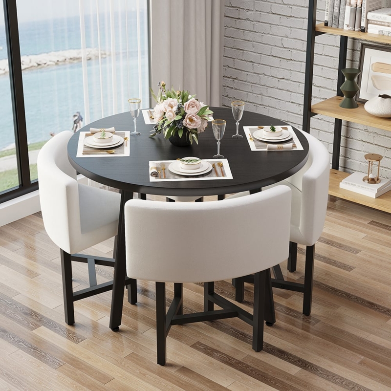 Oval Mini Kitchen Table And Chairs Pc Dining Room Set For 6-Oval Dining  Table With