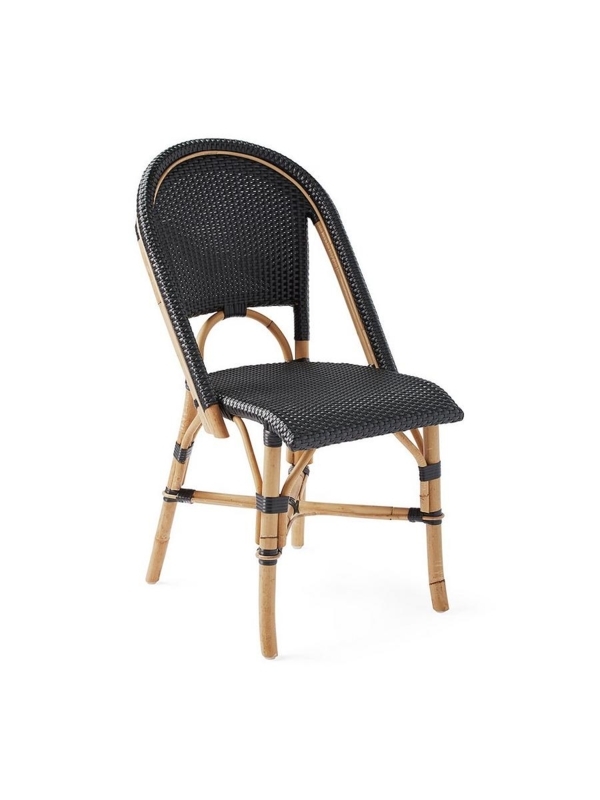 Parisian Woven Bistro Chair with Natural Rattan Frame