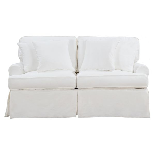 Pearl 2-Seater Sofa with Slipcover Skirt and Pleated Corners