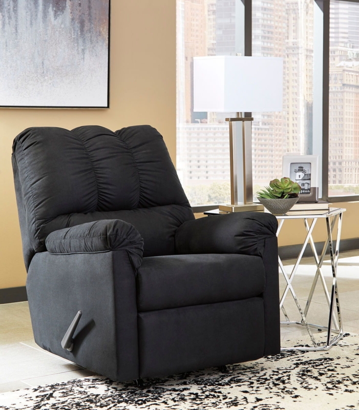 Plush Manual Rocker Recliner with Split Back Cushioning