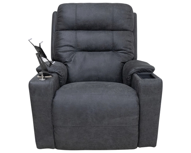 Power Recliner Dark Gray Tablet Holder Storage Armrest Home Theater