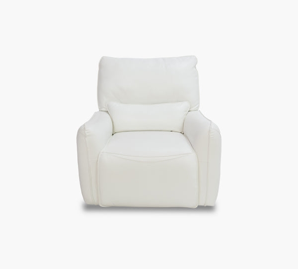 Power Recliner with Integrated Lumbar Pillow, Leather Zero Gravity Chair
