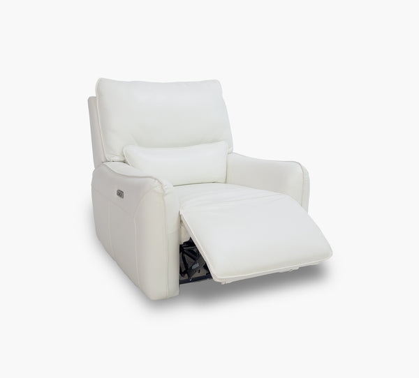 Power Recliner with Matching Lumbar Pillow, Track Arms, Lounge Chair
