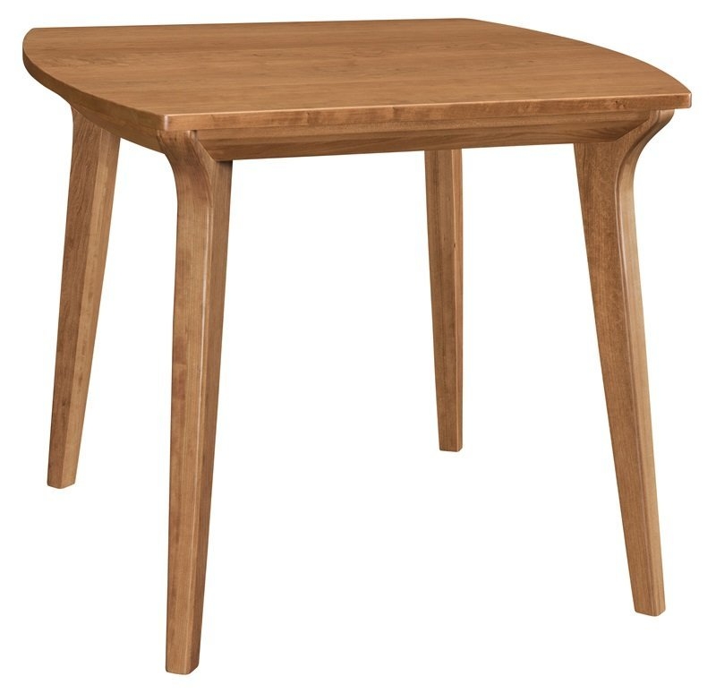 Pub Table Rounded Square Top Curved Leg Joinery Wood Mid-Century