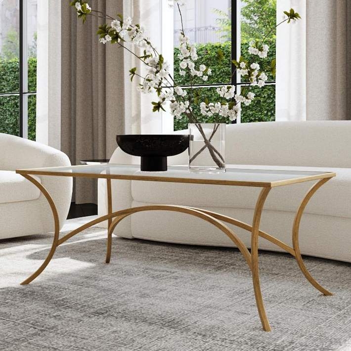 Rectangular Coffee Table with Antiqued Finish and Circular Side Motifs
