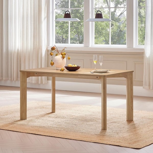 Rectangular Dining Table Light Oak Clean Minimalist Silhouette