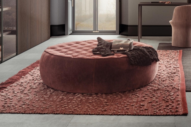 Round Ottoman Teal Pleated Sides: Luxurious Modern Tufted Cocktail Seating