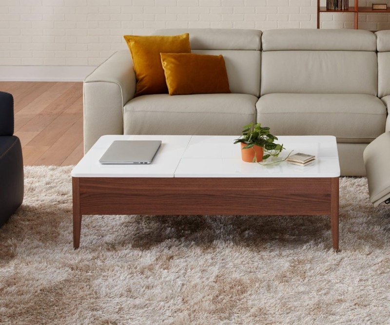 Scandinavian Lift Top Coffee Table with Two-Tone Finish