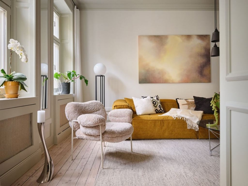 Scandinavian Style Modular Sectional Sofa with Low Profile Design