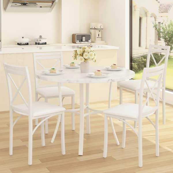 Seats 4 - White - Dining Room Sets - The Home Depot