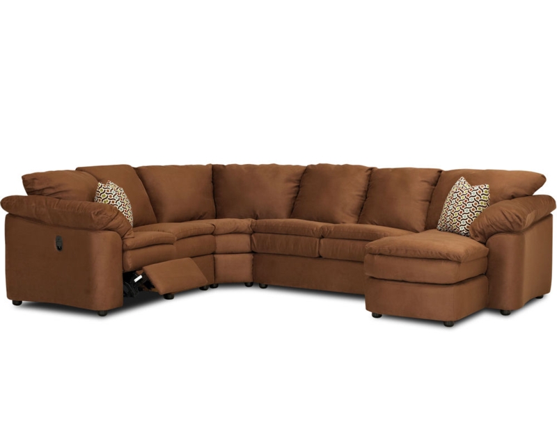 Sectional Sofa Integrated Chaise U-Shaped Sofa with Chaise Brown