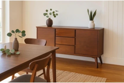 Sideboard Navy Blue Accent Wall Furniture Recessed Pulls