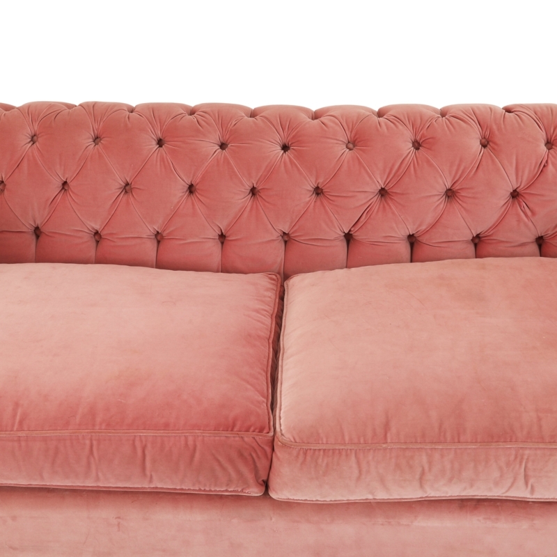 Sofa Diamond Tufted Furniture Button Detailing Welted Seams
