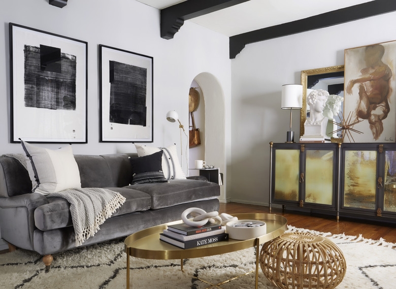 Sophisticated Charcoal Velvet Sofa with Turned Legs