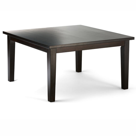 Square Espresso Dining Table featuring Tapered Legs