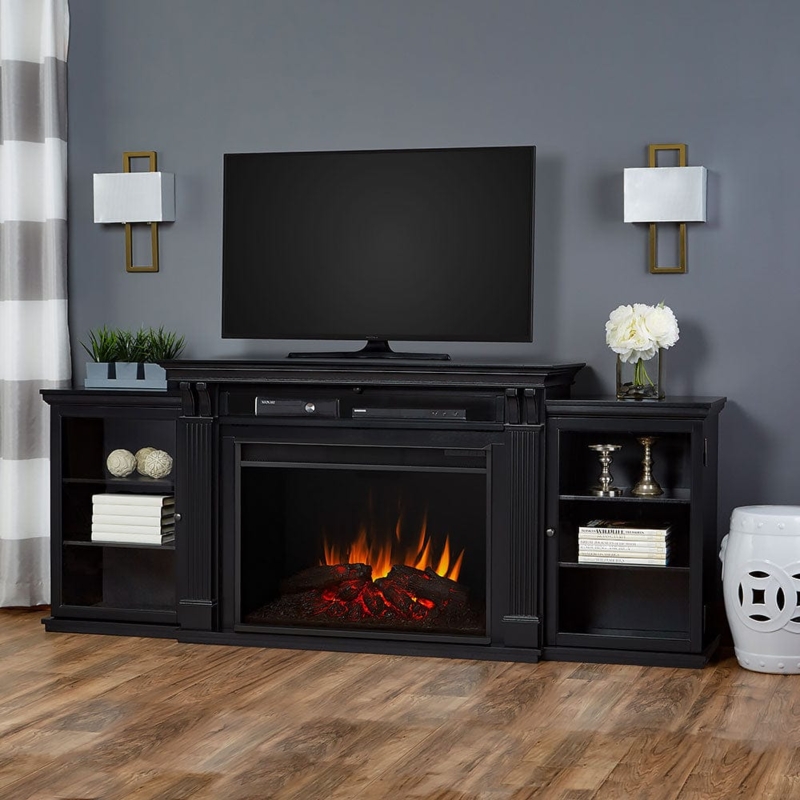 Traditional Fireplace TV Stand with Architectural Molding