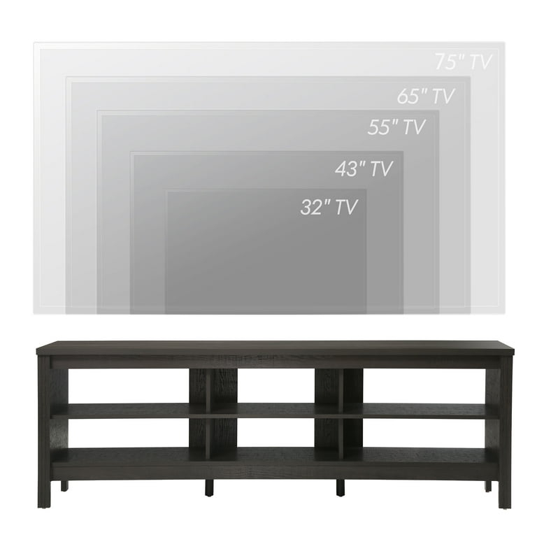 TV Stands for 75 inch TV, Entertainment Center TV Console for Living Room and Bedroom, 70 inch, Black